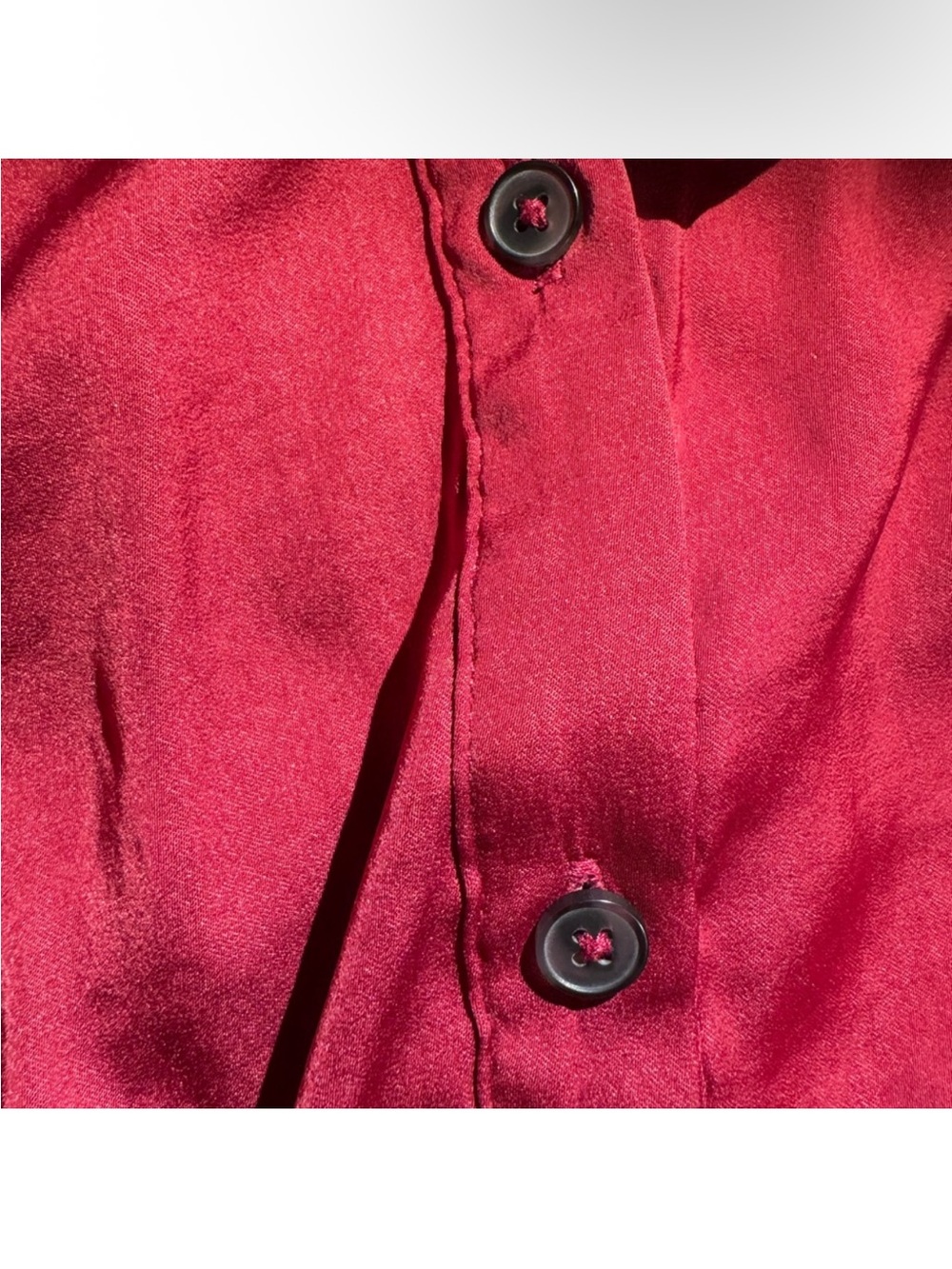 Free People Button-Front Long-Sleeve Blouse in Berry - Picture 8 of 8